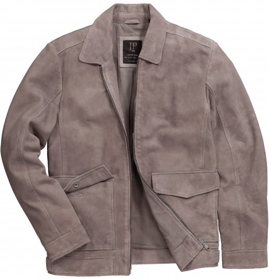 JP1880 Leather Jacket Lamskin Suede Grey - Jakas & Lietus apģērbs - Jakas - 2XL-12XL