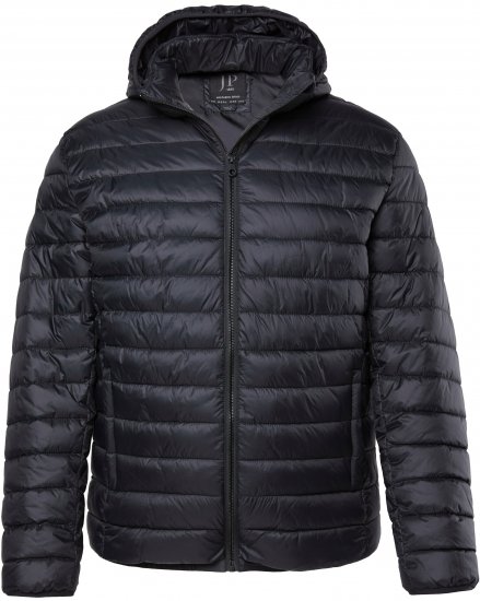 JAY-PI Lightly Quilted Jacket with a Hoodie Black - Jakas & Lietus apģērbs - Jakas - 2XL-12XL