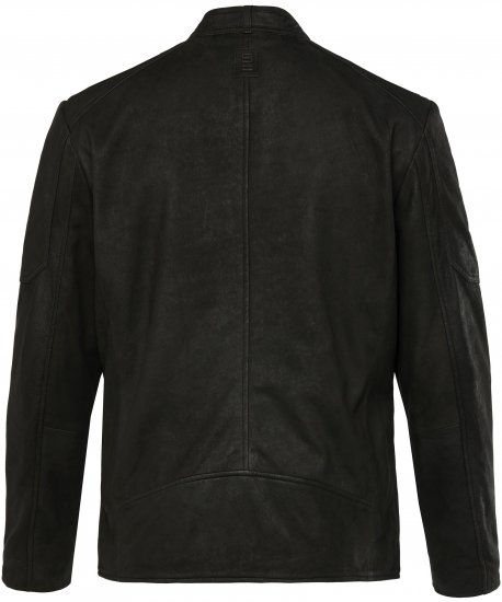 STHUGE Leather Biker Jacket Lamb Nappa Leather Black - Jakas & Lietus apģērbs - Jakas - 2XL-12XL