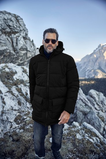 JP1880 Quilted Parka with Multiple Pockets Black - Jakas & Lietus apģērbs - Jakas - 2XL-12XL