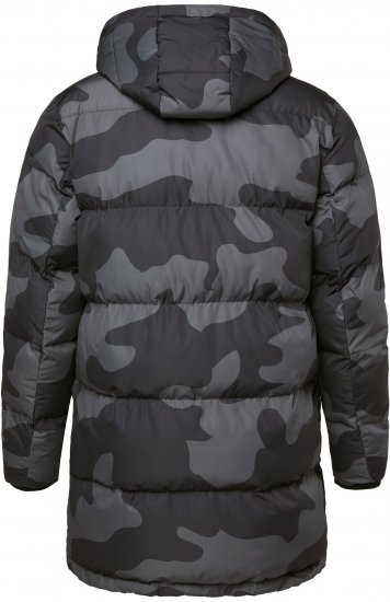 JP1880 Quilted Parka with Camouflage Drawstring Waist Black - Jakas & Lietus apģērbs - Jakas - 2XL-12XL
