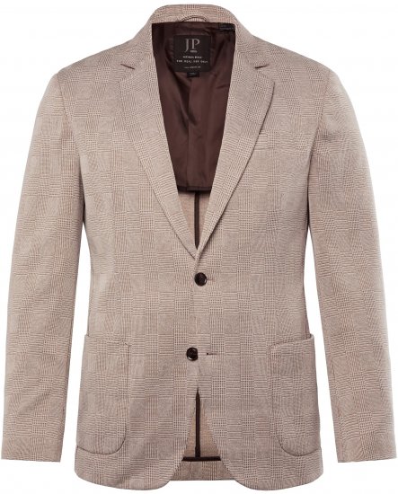 JP1880 Jacket Business Checked Beige - Uzvalki un žaketes - Liela izmēra uzvalki un bleizeri