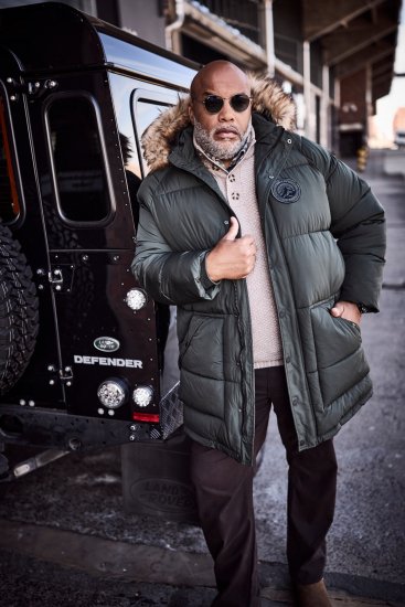 JP1880 Quilted Parka Lightweight and Warm with Faux Fur Hood Dark Green - Jakas & Lietus apģērbs - Jakas - 2XL-12XL