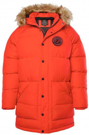 JP1880 Parka Quilted Faux Fur Hood Red - Jakas & Lietus apģērbs - Jakas - 2XL-12XL
