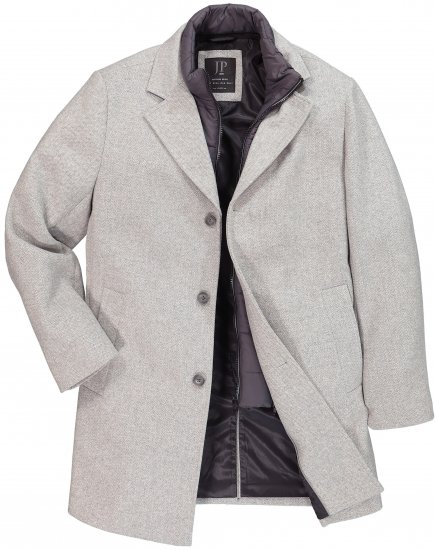 JP1880 Wool Blend Coat with Nylon Insert Grey - Jakas & Lietus apģērbs - Jakas - 2XL-12XL