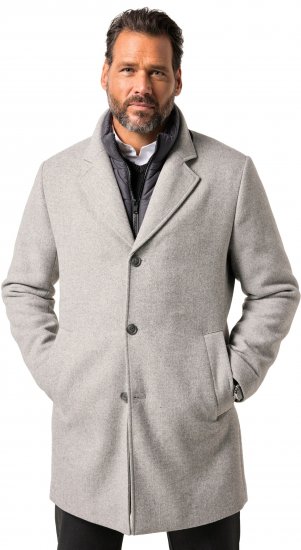 JP1880 Wool Blend Coat with Nylon Insert Grey - Jakas & Lietus apģērbs - Jakas - 2XL-12XL
