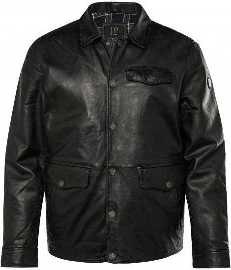 JP1880 Leather Jacket Finest Lamb Nappa Black - Jakas & Lietus apģērbs - Jakas - 2XL-12XL