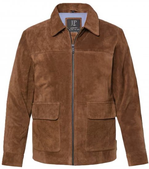 JP1880 Leather Jacket Genuine Cowhide Brown - Jakas & Lietus apģērbs - Jakas - 2XL-12XL