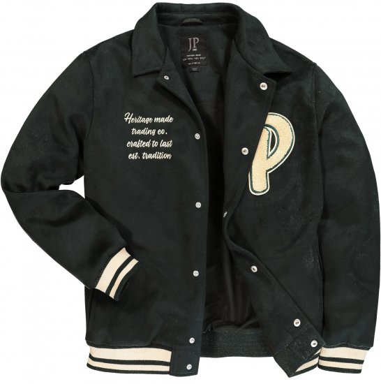 JP1880 Blouson Velour with Chest Embroidery Dark Green - Jakas & Lietus apģērbs - Jakas - 2XL-12XL
