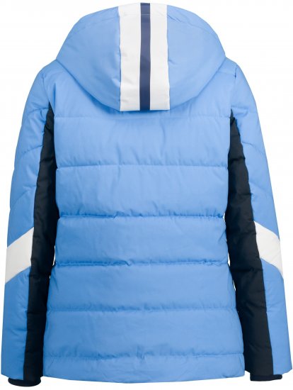Ulla Popken HYPRAR Chevron Stripe Triple Function Quilted Fully Lined Ski Jacket Pastel Petrol - Jakas - 