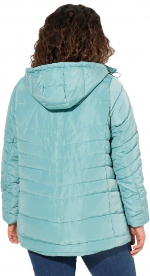 Ulla Popken Quilted Water Repellent Jacket Soft Turquoise - Jakas - 