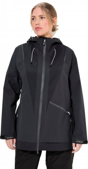 Ulla Popken Functional Reflective Waterproof Jacket Black - Jakas - 
