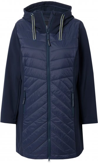 Ulla Popken HYPRAR Softshell Long Cut Jacket Navy - Jakas - 