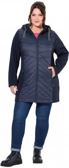 Ulla Popken HYPRAR Softshell Long Cut Jacket Navy - Jakas - 