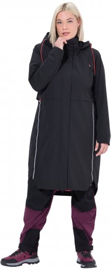 Ulla Popken Extra Long Functional Coat Black - Jakas - 