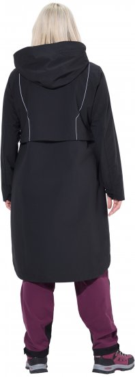 Ulla Popken Extra Long Functional Coat Black - Jakas - 