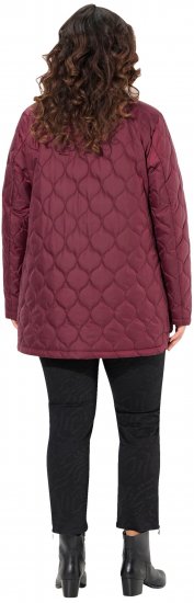Ulla Popken HYPRAR Water-Repellent Quilted Jacket Wine Red - Jakas - 