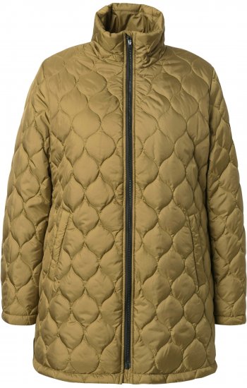Ulla Popken HYPRAR Water-Repellent Quilted Jacket Dark Mustard Yellow - Jakas - 