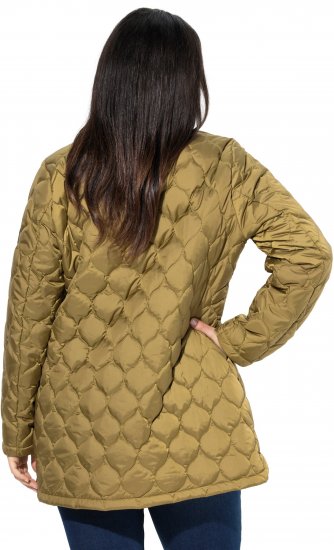 Ulla Popken HYPRAR Water-Repellent Quilted Jacket Dark Mustard Yellow - Jakas - 