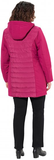 Ulla Popken HYPRAR Mixed Texture Water-Repellent Jacket Ruby - Jakas - 