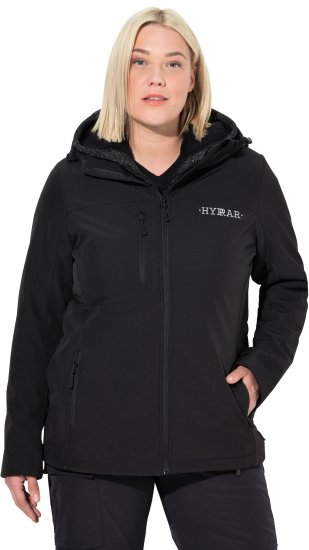 Ulla Popken HYPRAR Softshell Fleece Lined Jacket Black - Jakas - 