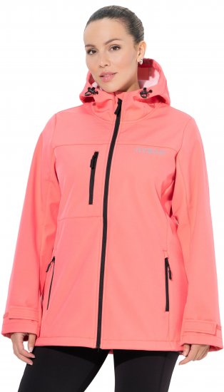 Ulla Popken HYPRAR Softshell Fleece Lined Jacket Coral - Jakas - 
