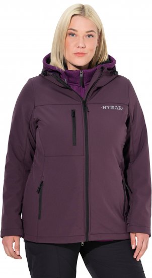 Ulla Popken HYPRAR Softshell Fleece Lined Jacket Dark Blackberry - Sieviešu jostas - 