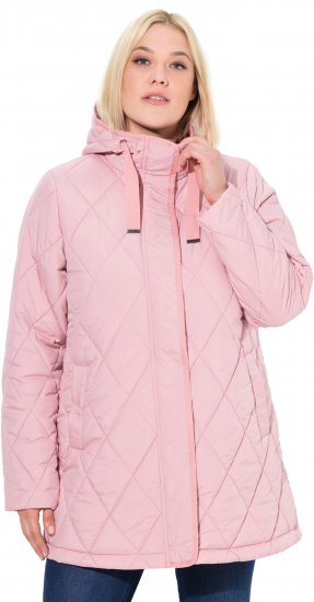 Ulla Popken HYPRAR Quilted Water-Repellent Jacket Soft Dusty Rose - Jakas - 