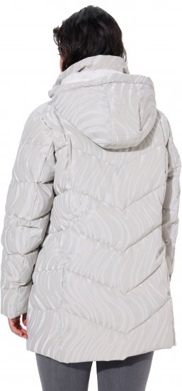 Ulla Popken HYPRAR Wave Quilted Water-Repellent Jacket Off-White - Jakas - 
