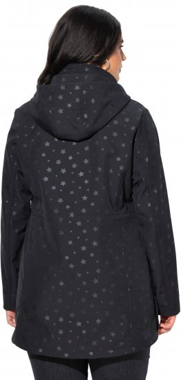 Ulla Popken HYPRAR Star Print Softshell Jacket Black - Jakas - 