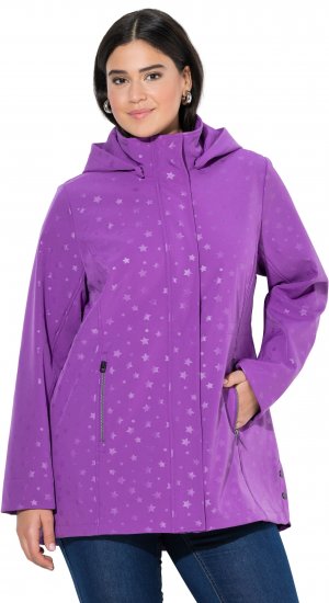 Ulla Popken HYPRAR Star Print Softshell Jacket Purple - Jakas - 