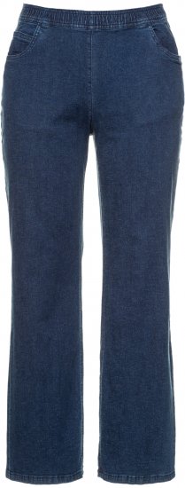 Ulla Popken Wide Leg Elastic Waist Mary Fit Marlene Stretch Jeans Denim Blue - Džinsi & Bikses Lielos Izmēros – Plus Size - 