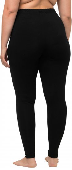 Ulla Popken Basic Stretch Knit Ankle Length Leggings Black - Džinsi & Bikses Lielos Izmēros – Plus Size - 