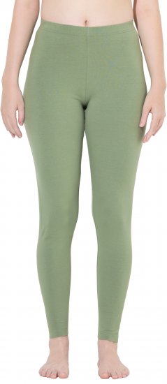 Ulla Popken Basic Stretch Knit Ankle Length Leggings Olive - Džinsi & Bikses Lielos Izmēros – Plus Size - 