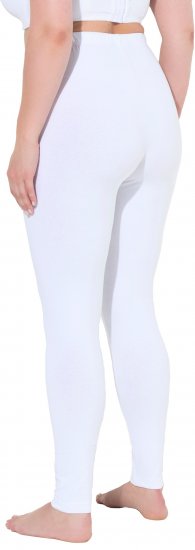 Ulla Popken Basic Stretch Knit Ankle Length Leggings Snow White - Džinsi & Bikses Lielos Izmēros – Plus Size - 