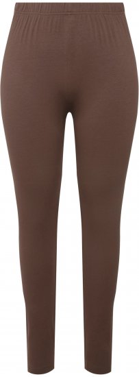 Ulla Popken Basic Stretch Knit Ankle Length Leggings Nougat Brown - Džinsi & Bikses Lielos Izmēros – Plus Size - 