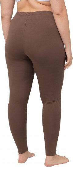 Ulla Popken Basic Stretch Knit Ankle Length Leggings Nougat Brown - Džinsi & Bikses Lielos Izmēros – Plus Size - 