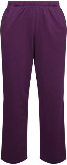 Ulla Popken Pull On Knit Straight Leg Pocket Pants Dark Blackberry - Džinsi & Bikses Lielos Izmēros – Plus Size - 