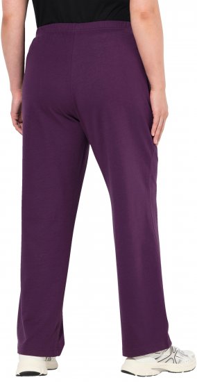 Ulla Popken Pull On Knit Straight Leg Pocket Pants Dark Blackberry - Džinsi & Bikses Lielos Izmēros – Plus Size - 