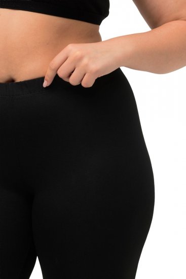 Ulla Popken Viscose Spandex Leggings Black - Bikses - Lielo izmēru bikses sievietēm