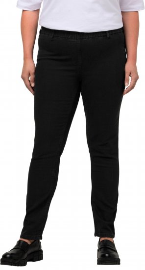 Ulla Popken Denim Look All Elastic Pocket Sienna Jeggings Black - Džinsi & Bikses Lielos Izmēros – Plus Size - 