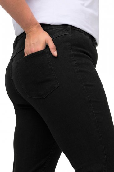 Ulla Popken Denim Look All Elastic Pocket Sienna Jeggings Black - Bikses - Lielo izmēru bikses sievietēm
