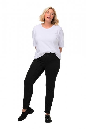 Ulla Popken Denim Look All Elastic Pocket Sienna Jeggings Black - Bikses - Lielo izmēru bikses sievietēm