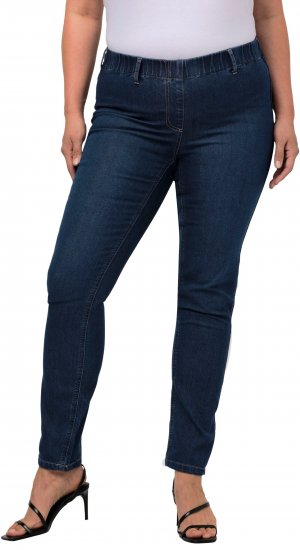 Ulla Popken Denim Look All Elastic Pocket Sienna Jeggings Blue Denim - Džinsi & Bikses Lielos Izmēros – Plus Size - 