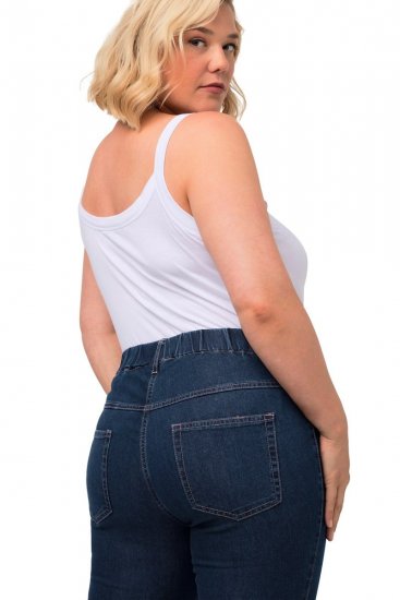Ulla Popken Denim Look All Elastic Pocket Sienna Jeggings Blue Denim - Bikses - Lielo izmēru bikses sievietēm