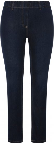 Ulla Popken Denim Look All Elastic Pocket Sienna Jeggings Dark Blue Denim - Džinsi & Bikses Lielos Izmēros – Plus Size - 
