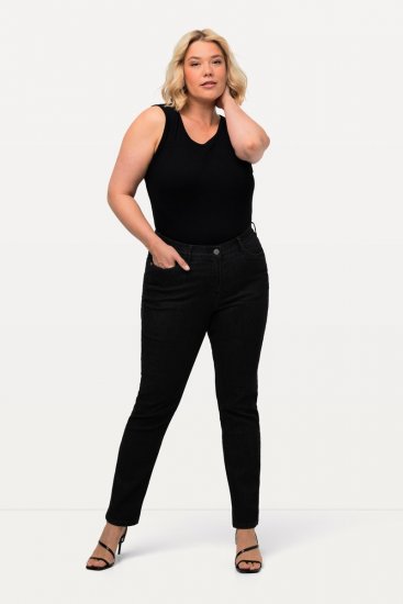 Ulla Popken Sammy Fit Slim Leg Stretch Jeans Black - Džinsi - Sieviešu džinsi lielos izmēros