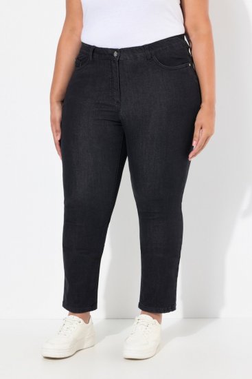 Ulla Popken Sammy Fit Slim Leg Stretch Jeans Black - Džinsi - Sieviešu džinsi lielos izmēros