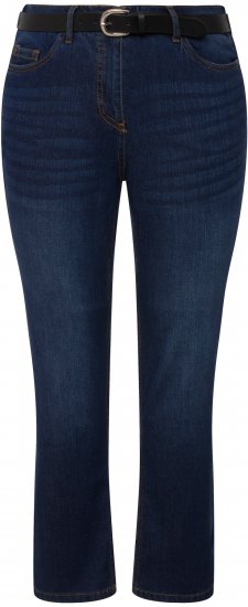 Ulla Popken Sammy Fit Slim Leg Stretch Jeans Blue Denim - Džinsi & Bikses Lielos Izmēros – Plus Size - 