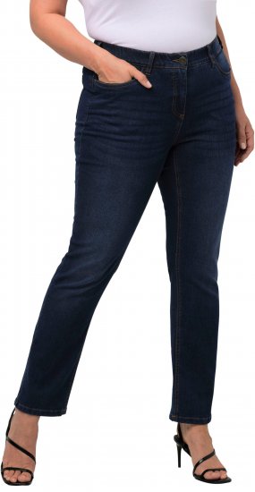 Ulla Popken Sammy Fit Slim Leg Stretch Jeans Blue Denim - Džinsi & Bikses Lielos Izmēros – Plus Size - 